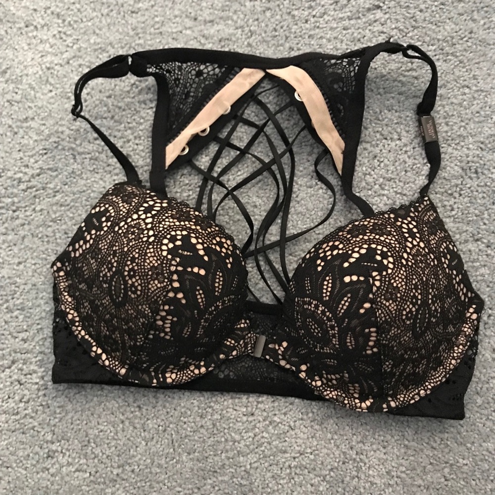 NEW black lace bra VS 32C